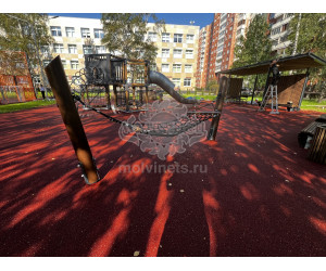 004425 - Гамак с опорами из бревен